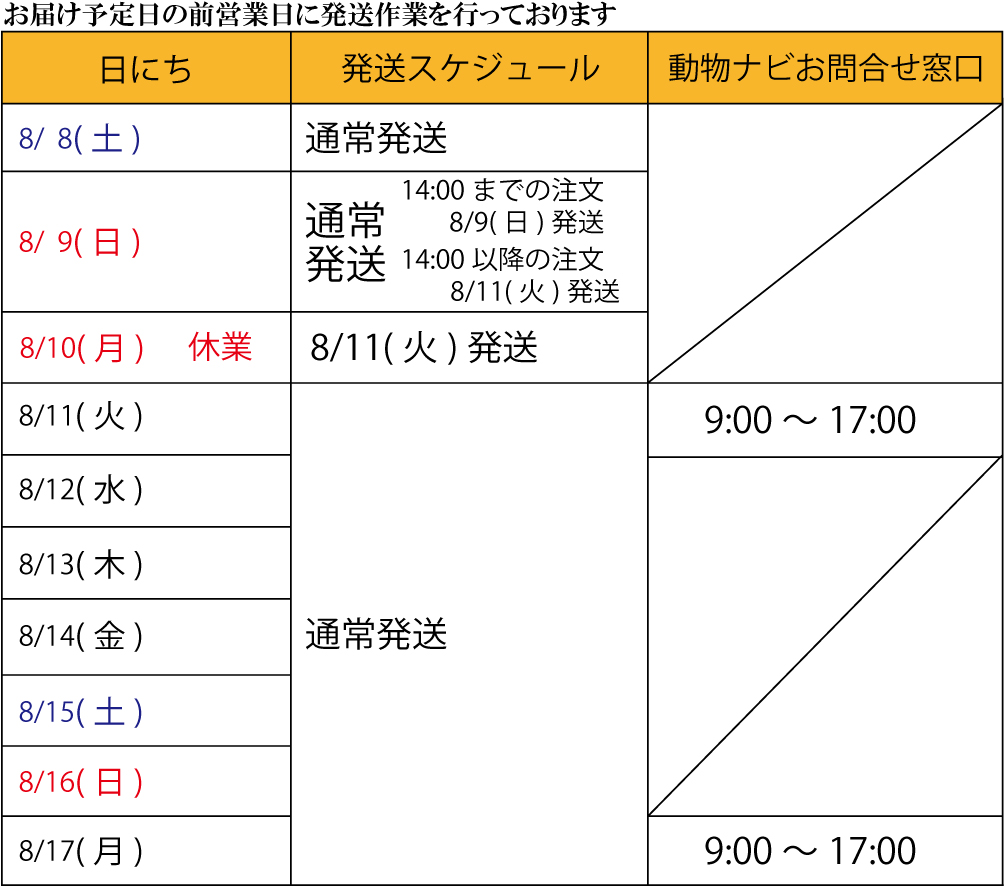 夏季休業のお知らせ