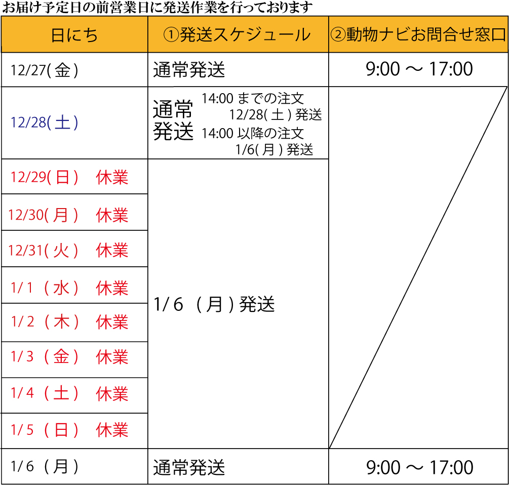 冬季休業のお知らせ